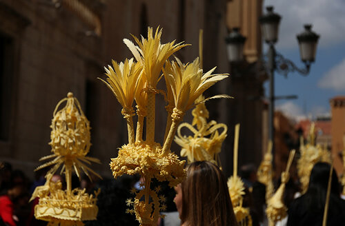 Totes les palmes participen a la Processó de Diumenge de Rams