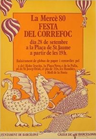 Primer cartell del correfoc barceloní, el 1980