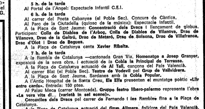 Informació apareguda al diari, el 1979
