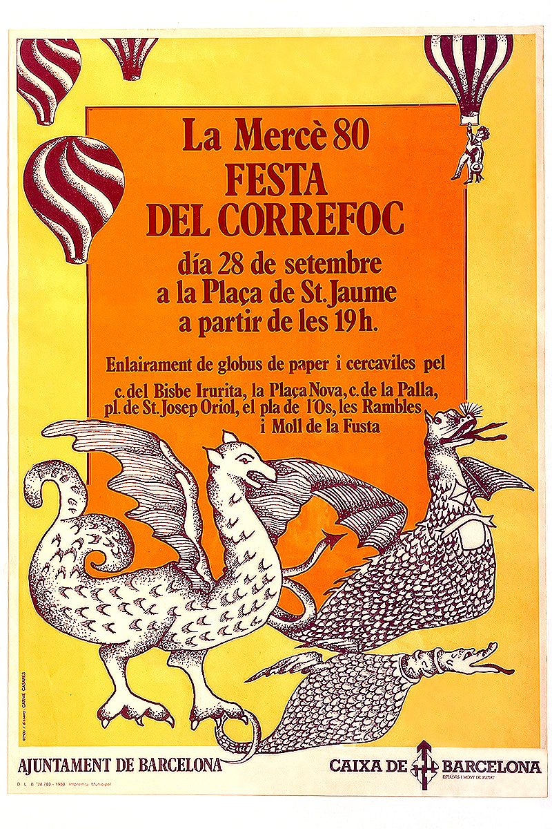 Primer cartell on apareix la paraula Correfoc