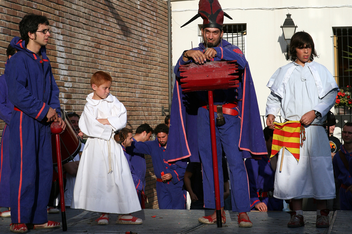 Àngel, Llucifer i Sant Miquel durant l'entremès