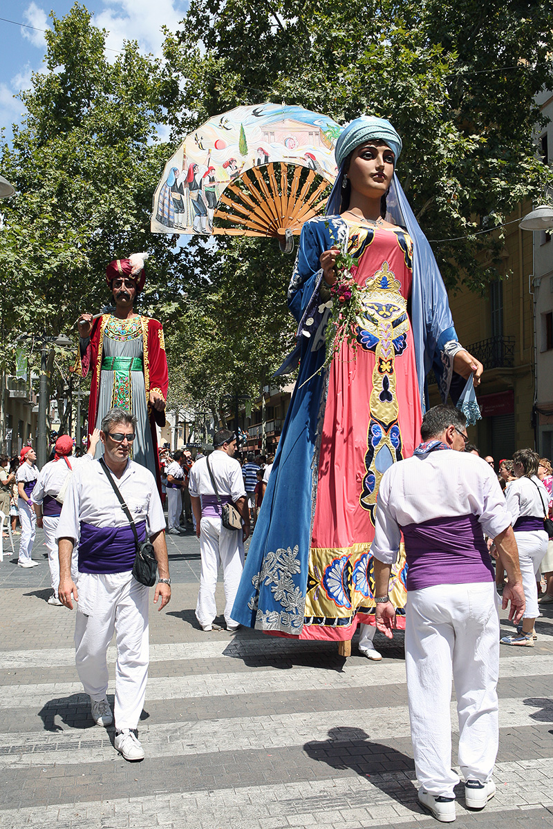 Els gegants a la Rambla