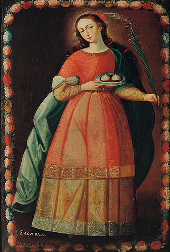 Santa Agueda, pintura al Perú