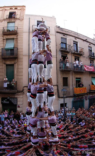 Castells a la diada de Sant Roc del 2018