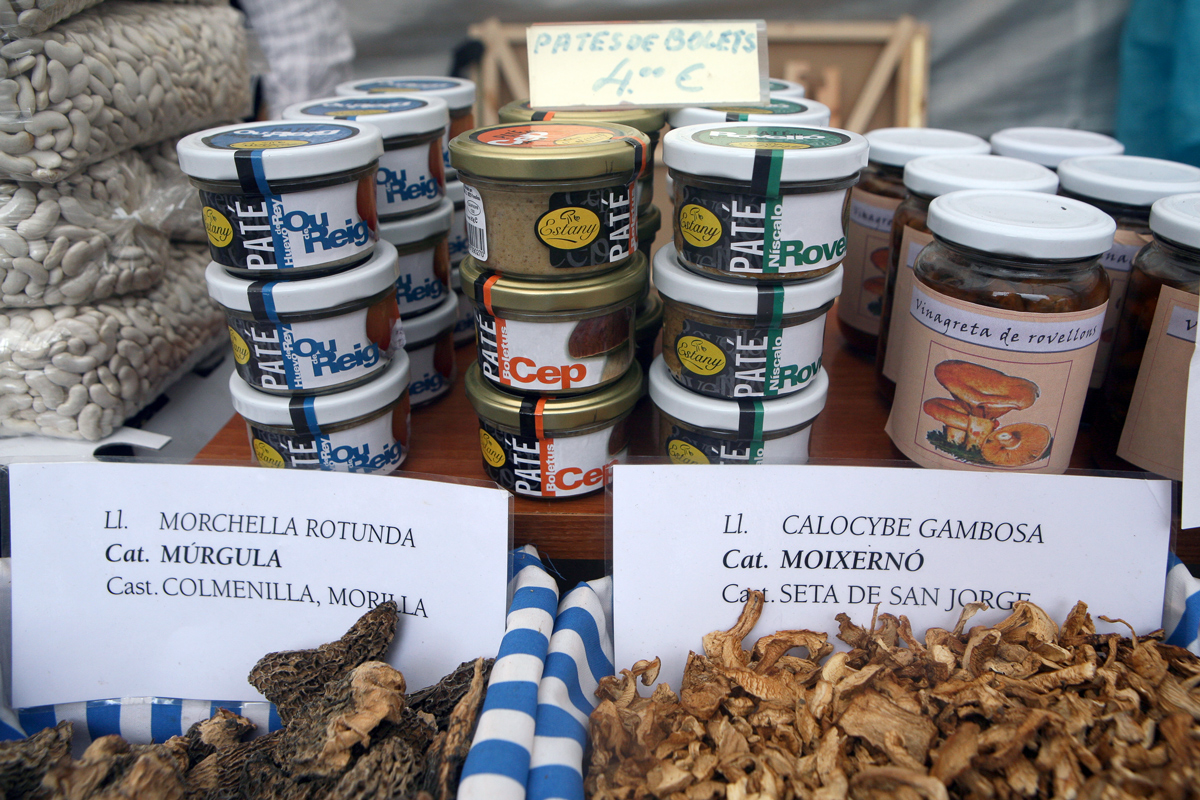 Patés de bolets i bolets en sec