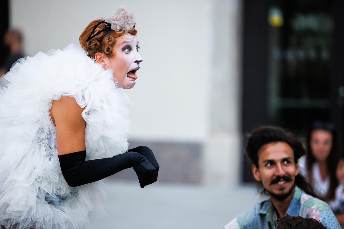 Artista durant un espectacle