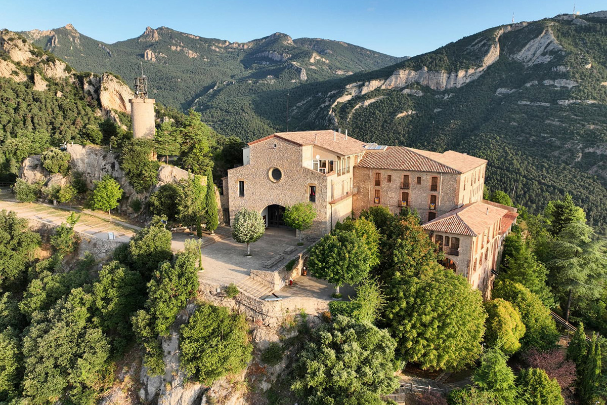 Vista aèrea del Santuari. Foto: Dronecam.cat
