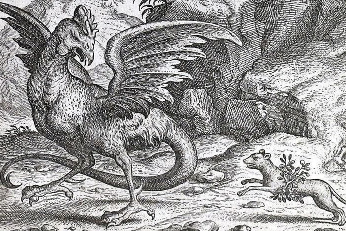 Gravat d'un basilisc de Marcus Gheeraerts (segle XVII)