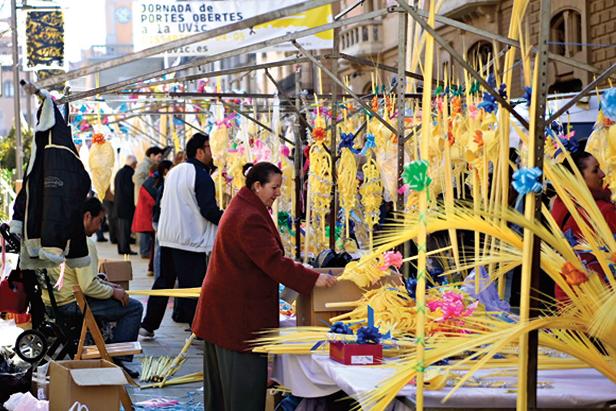 El mercat de palmes, palmons i rams de llorer