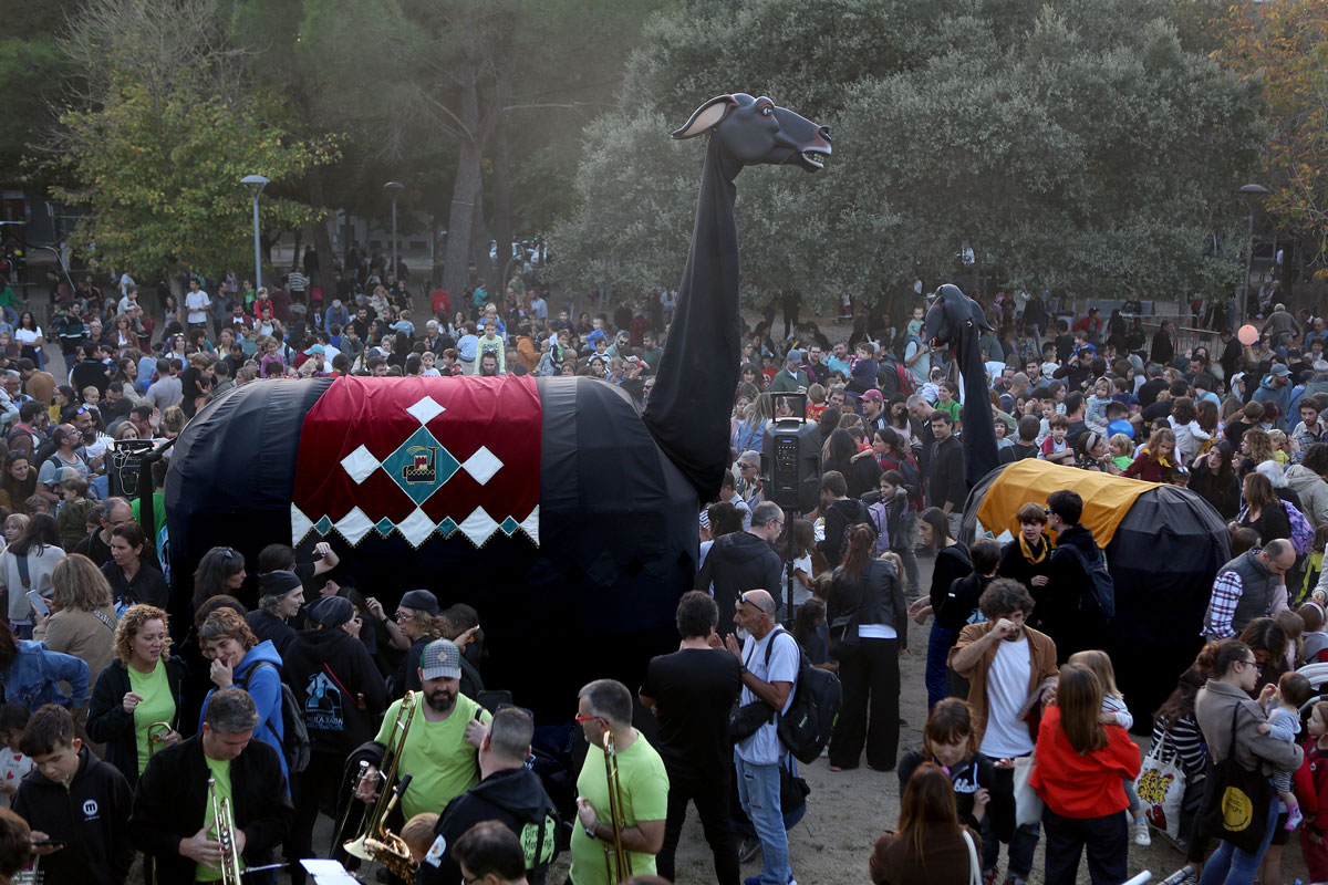 Les dues mulasses juntes, just després de la funció de titelles