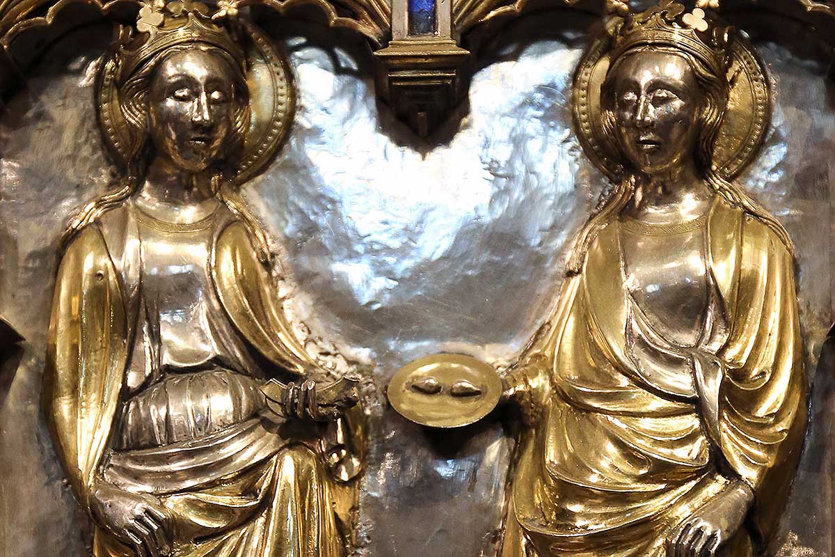 Santa Llúcia al retaule gòtic de la Catedral de Girona