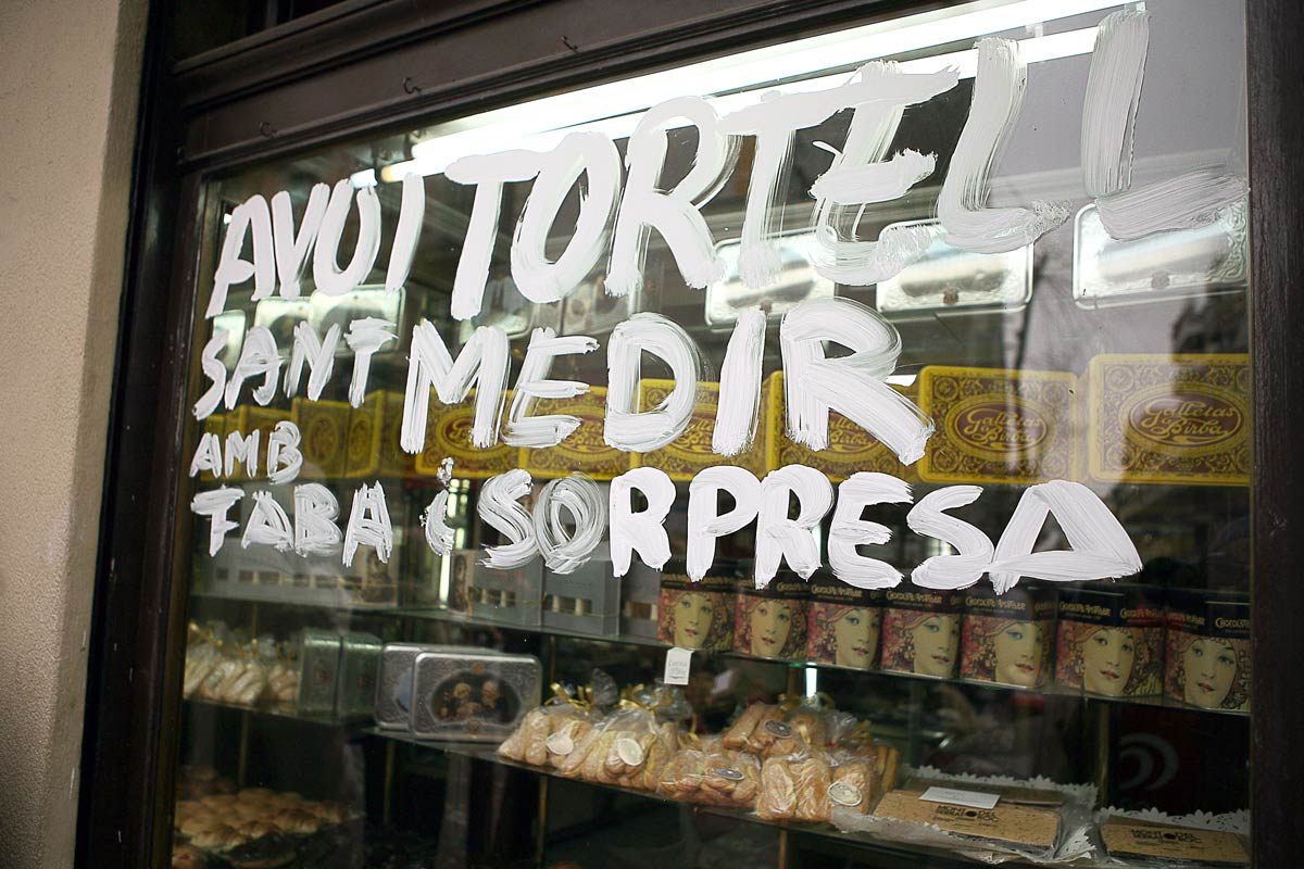 Anunci en una pastisseria