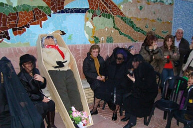 Enterrament d'en Pau Pi a Torrefarrera. Foto: Comissió de festes de Torrefarrera