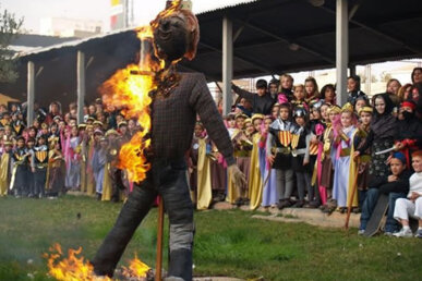 Crema del Carnestoltes en una escola