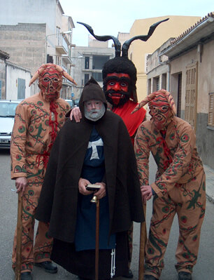 Dimoni Gros, dimonions i el sant