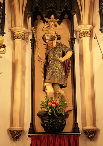 Sant Cristòfol a l'interior de la capella