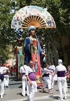 Els gegants a la Rambla