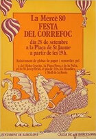Primer cartell del correfoc barceloní, el 1980