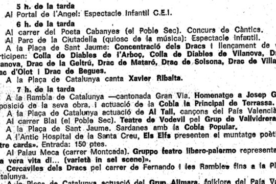 Informació apareguda al diari, el 1979