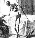 La mort es representa amb un esquelet
