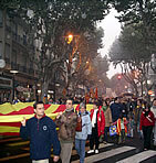 Un moment de la manifestació de Perpinyà