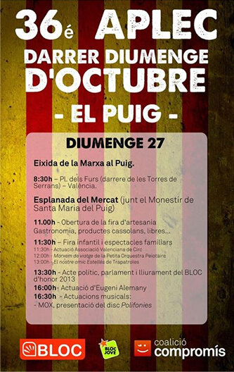 Cartell de l'Aplec del Puig 2013