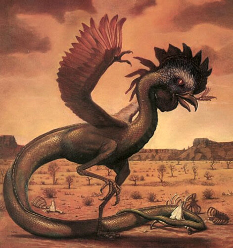 Dibuix d'un basilisc