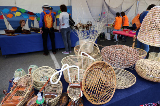 Parada d'estris fets amb vímet