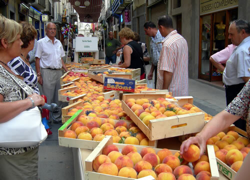 Parada amb albercocs
