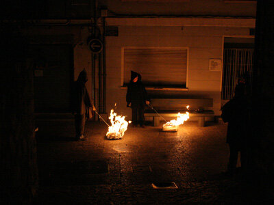 Falla tradicional, amb escorça de bedoll