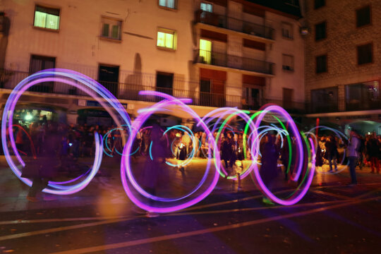 Falles infantils, amb llums de colors