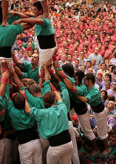 Un moment de la jornada castellera