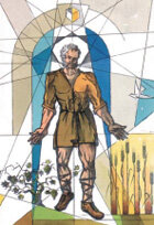 Imatge moderna del sant, obra de Jordi Roca