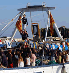 Pilar dalt la barca