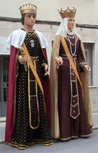 Els gegants d'Amposta, en Ferran i la Isabel