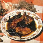 Plat de conill amb trompetes