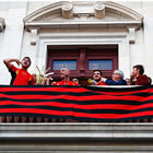 El Reus Deportiu al balcó de l'ajuntament