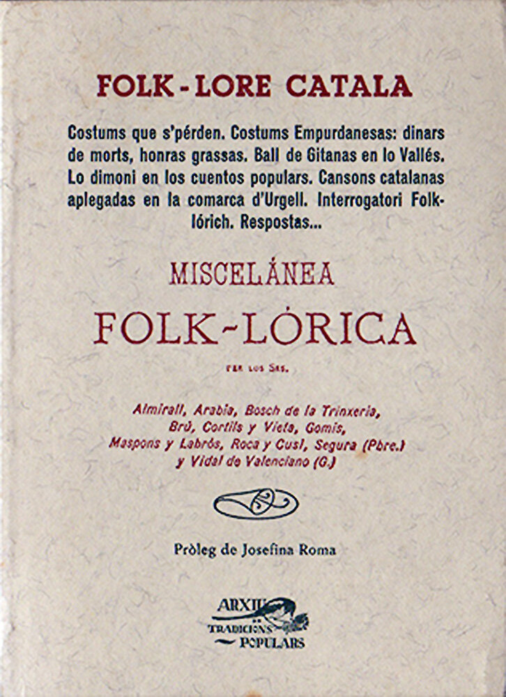 Folklore català. Miscelànea folk-lòrica