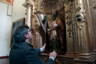 Imatge de Sant Andreu que hi ha a l'ermita