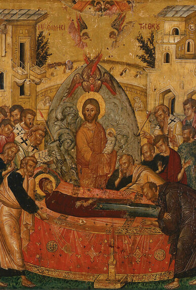 Dormició de la Mare de Déu. Anònim. Principis de segle XV. Paul and Alexandra Canellopoulos Museum