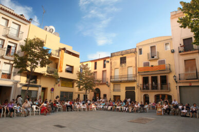 Plaça on s'escenifica l'obra