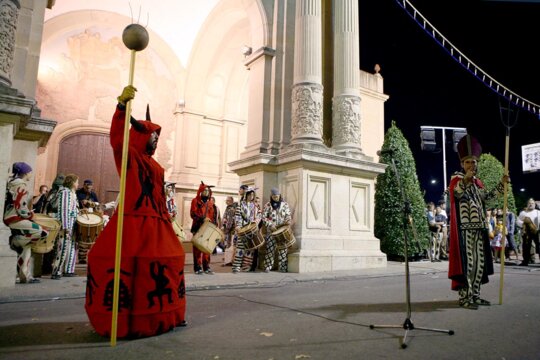 Inici de la representació davant el santuari de Misericòrdia