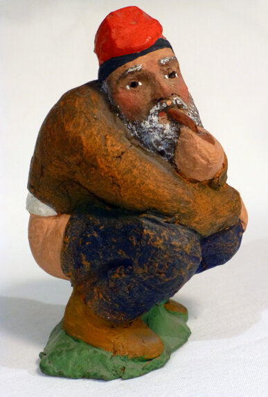 Caganer barbut i pipa