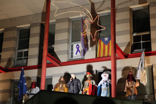 Els Reis a l'Ajuntament de Sant Martí