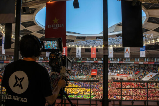 Televisió cobrint el Concurs