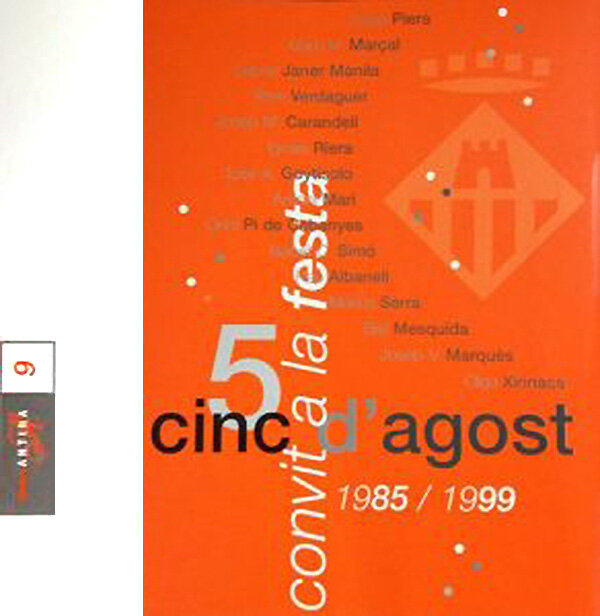 Cinc d'agost - convit a la festa -1985/1999
