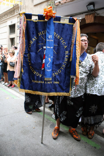 Cada colla té la seva bandera