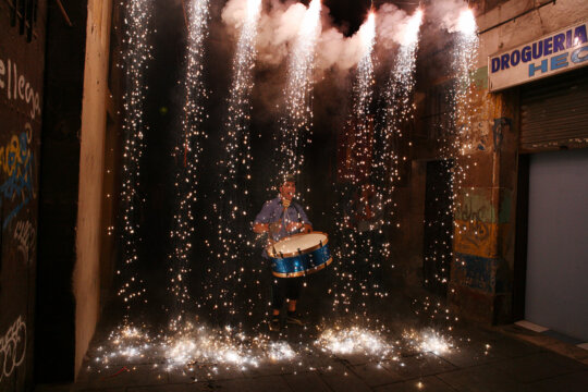 La cortina de foc de benvinguda