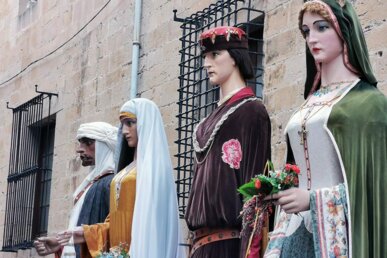 Dues de les tres parelles de gegants participants