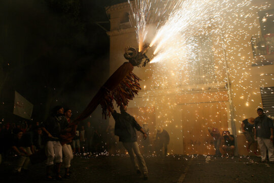 La Cabra de Reus en un correfoc
